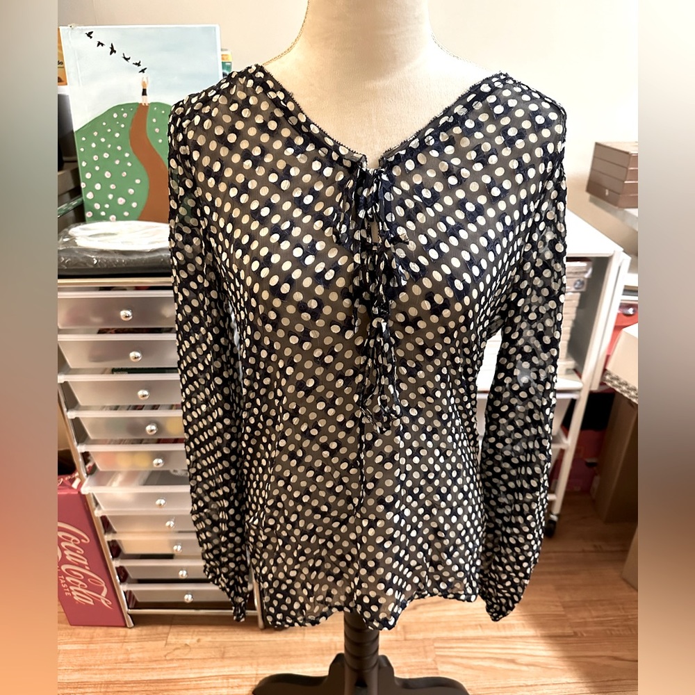 Tory Burch polka dot blouse